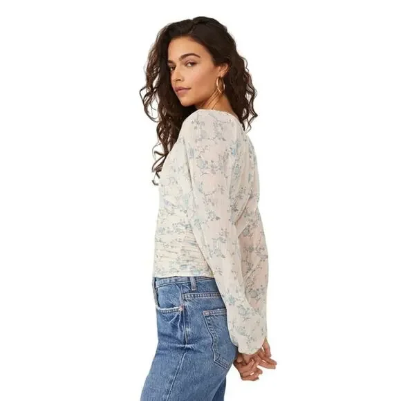 Free People Women's Final Rose Blouse In Vintage Combo Size XL - Picture 2 of 13